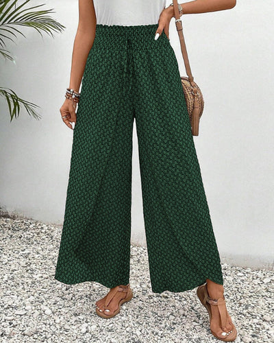 Sommerhose Damen mit hoher Taille – Elegant gemustert & luftig bequem