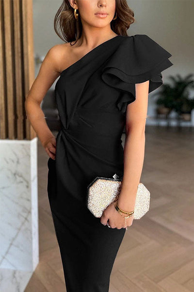 Rovenna - Schulterfreies Maxikleid Ruffles Damen