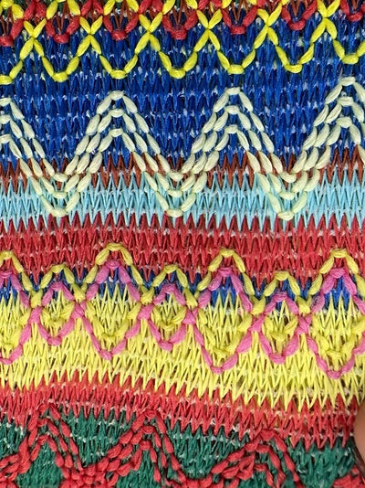 Celestine - Gestreift Gemustert Quadratischer Ausschnitt Trägerkleid