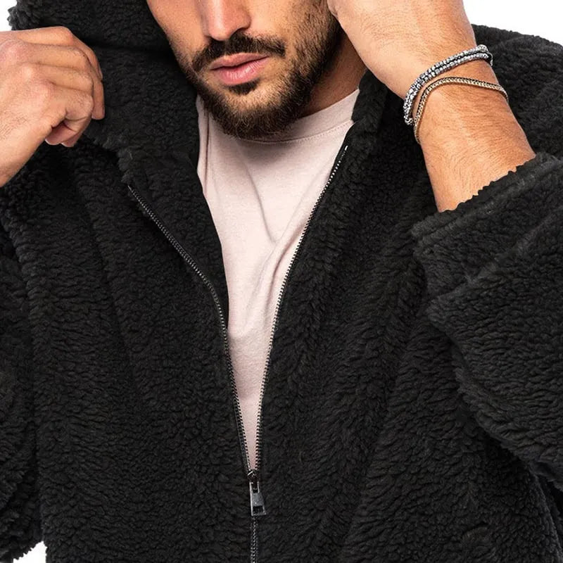 Sebastian - gemütlicher herbst/winter windbreaker mit kapuze für herren