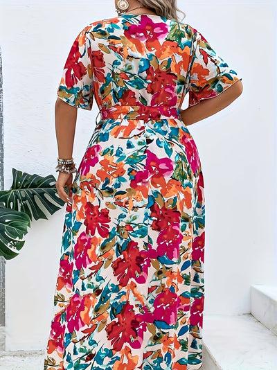 Amara | Plus Size Blumen-Kleid