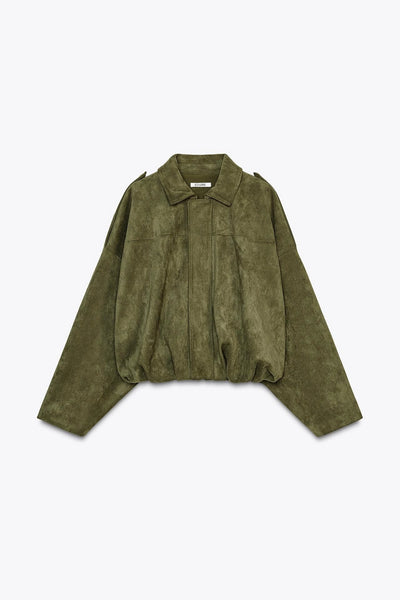 Sofia Wildlederjacke | Grün