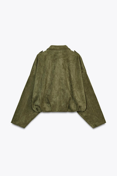 Sofia Wildlederjacke | Grün