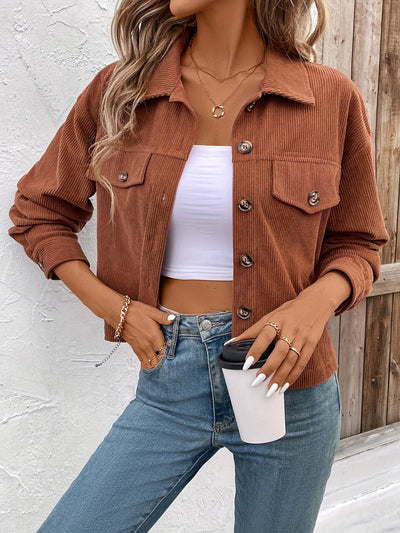 Nichola – Langärmelige Jacke Mit Knopfleiste