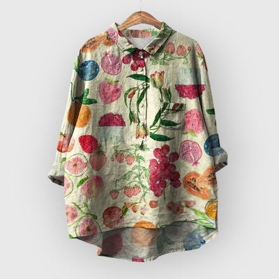 LAURA | Blumenbluse handgemacht