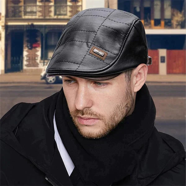 Klassische Leder-Béret