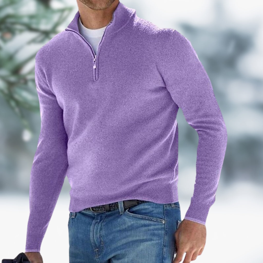 Javier | Vielseitiger Comfort Fit Herren Pullover mit viertel Reißverschluss