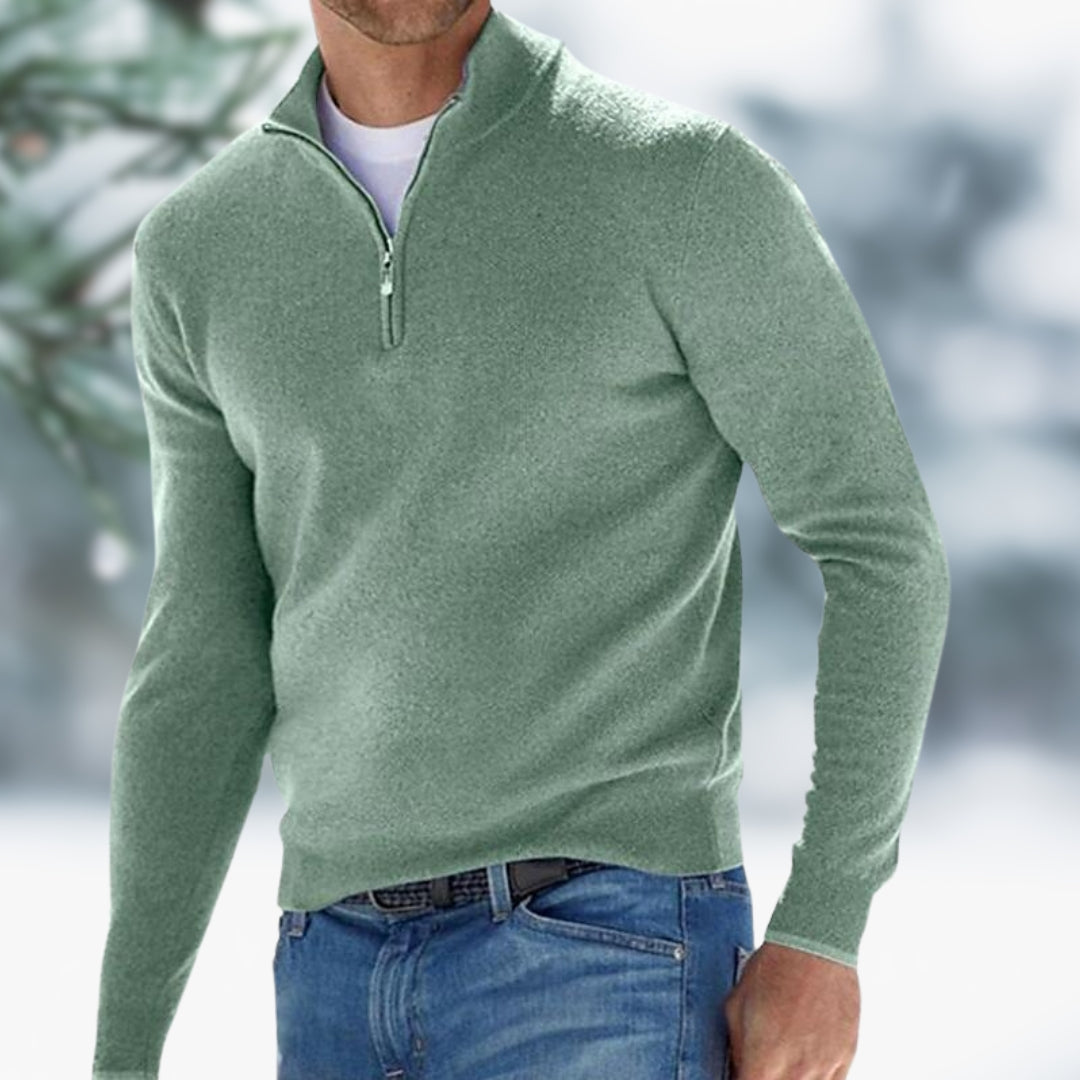 Javier | Vielseitiger Comfort Fit Herren Pullover mit viertel Reißverschluss