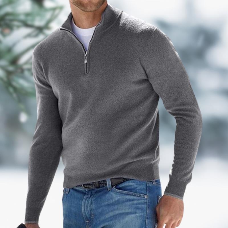 Javier | Vielseitiger Comfort Fit Herren Pullover mit viertel Reißverschluss