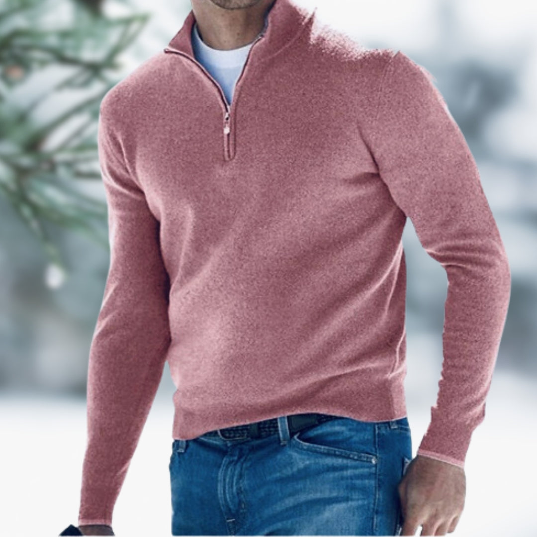 Javier | Vielseitiger Comfort Fit Herren Pullover mit viertel Reißverschluss