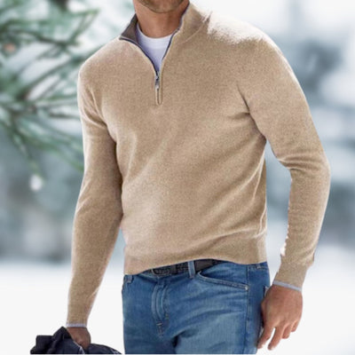 Javier | Vielseitiger Comfort Fit Herren Pullover mit viertel Reißverschluss
