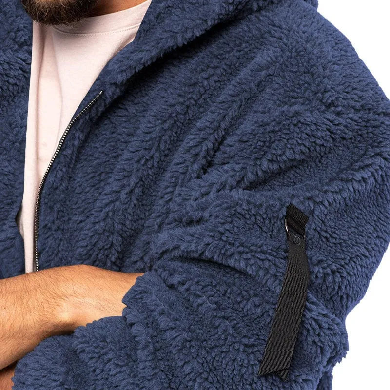 Sebastian - gemütlicher herbst/winter windbreaker mit kapuze für herren