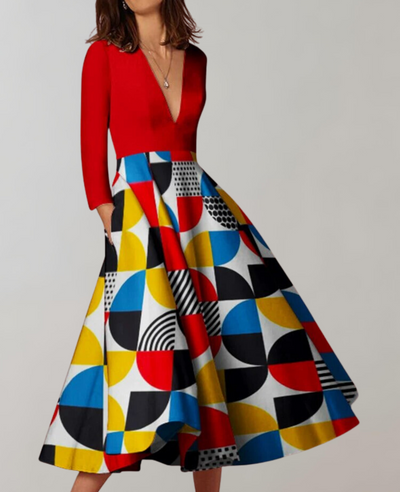 Aisha - Fließendes Saum-Maxikleid für Damen in der Freizeit
