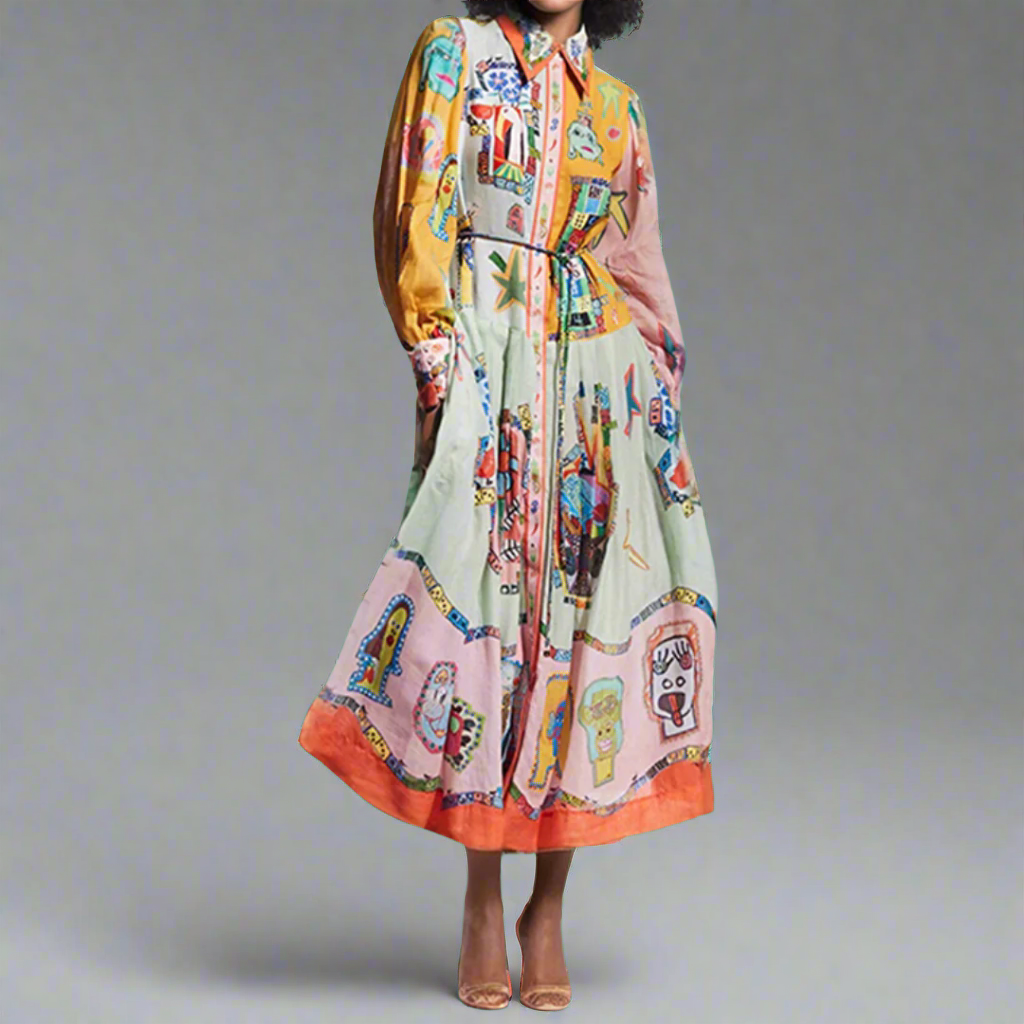 Veleda | Premium Maxikleid mit elegantem V-Ausschnitt