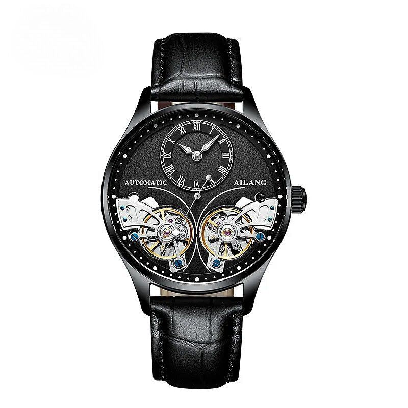 Doppeltourbillon Leuchtende Mechanische Herrenuhr