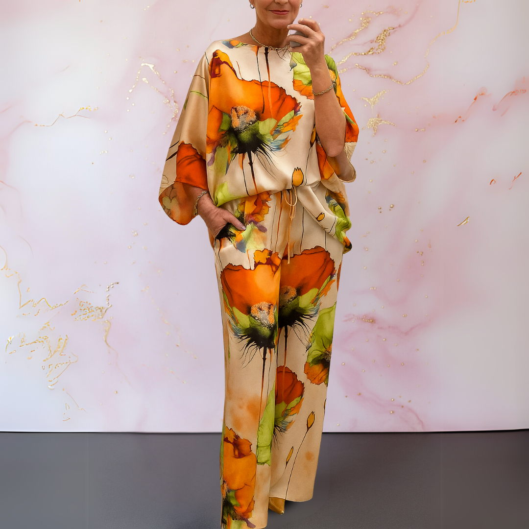 Moniek™ | Satin Zweiteiliges Damenset