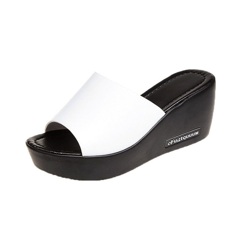 Damen Wedge-Pantoletten mit modischem Zehenbereich und bequemer Sohle Fudus