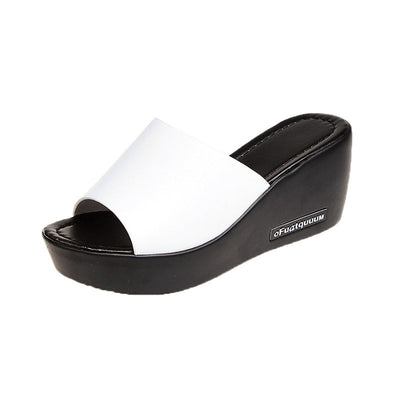 Damen Wedge-Pantoletten mit modischem Zehenbereich und bequemer Sohle Fudus