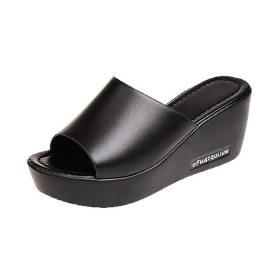Damen Wedge-Pantoletten mit modischem Zehenbereich und bequemer Sohle Fudus