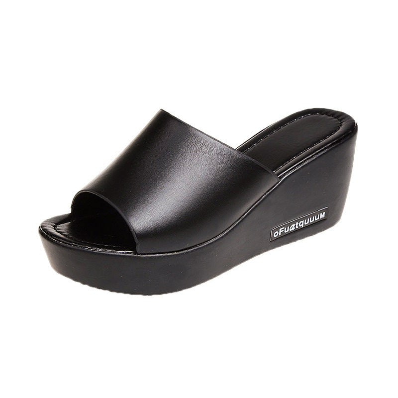 Damen Wedge-Pantoletten mit modischem Zehenbereich und bequemer Sohle Fudus