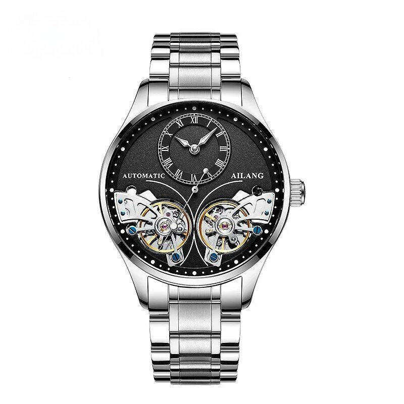 Doppeltourbillon Leuchtende Mechanische Herrenuhr