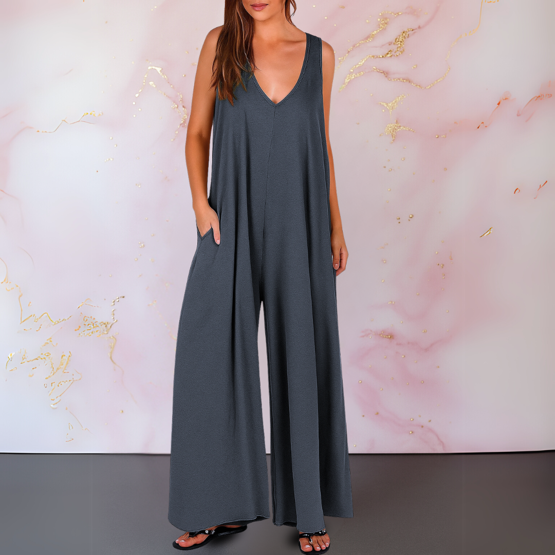 Fashionmoment™: Trendiger  Jumpsuit mit weitem Bein