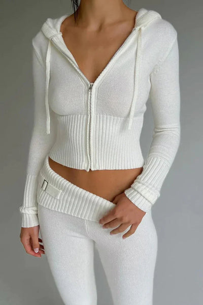 Zweiteiler im Strickdesign | Figurbetonter Schnitt | Sportlich und Sexy