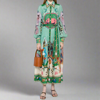 Veleda | Premium Maxikleid mit elegantem V-Ausschnitt