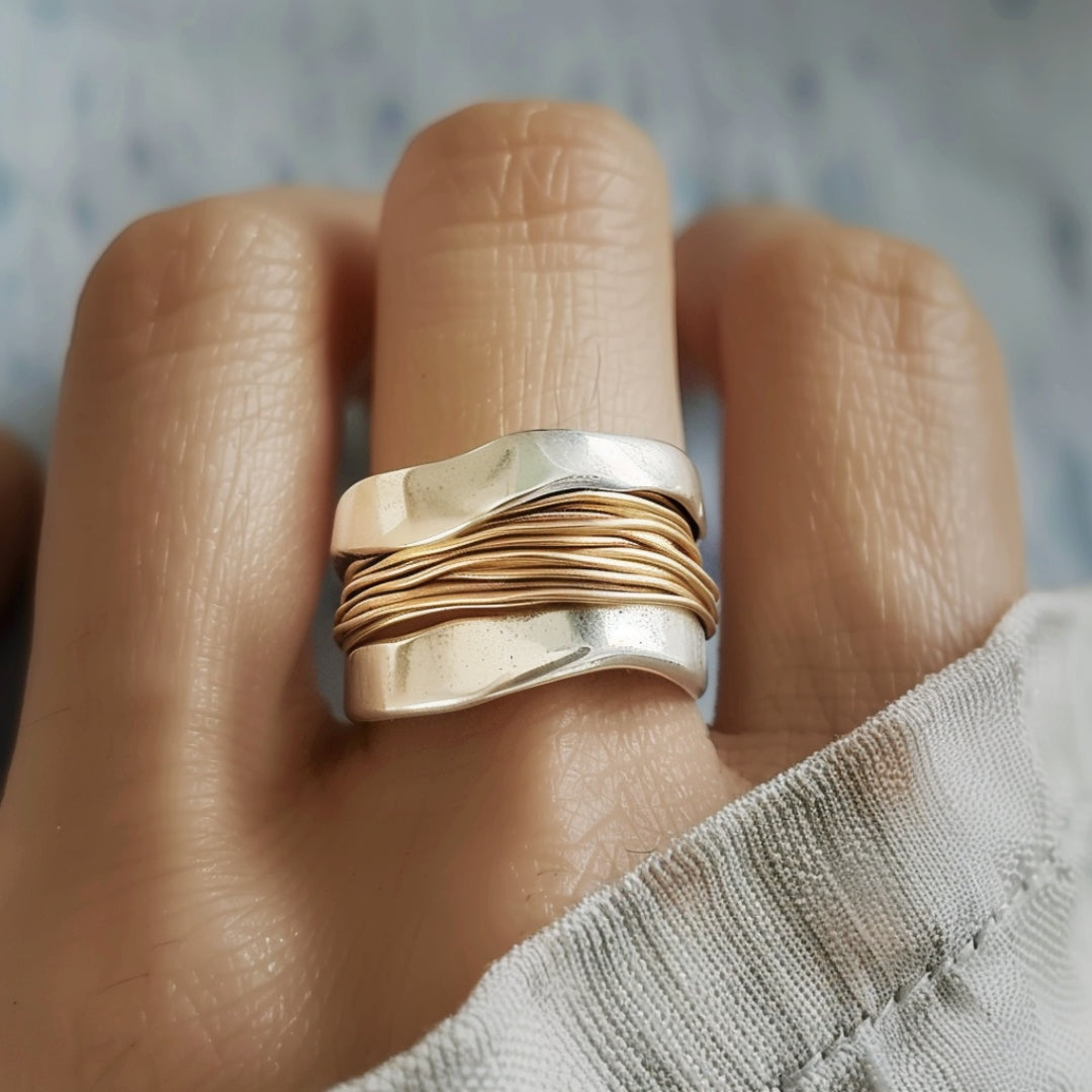 Silber Goldfadenring