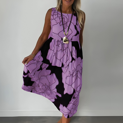 Hazel™ - Stilvolles lockeres Kleid mit floralem Druck