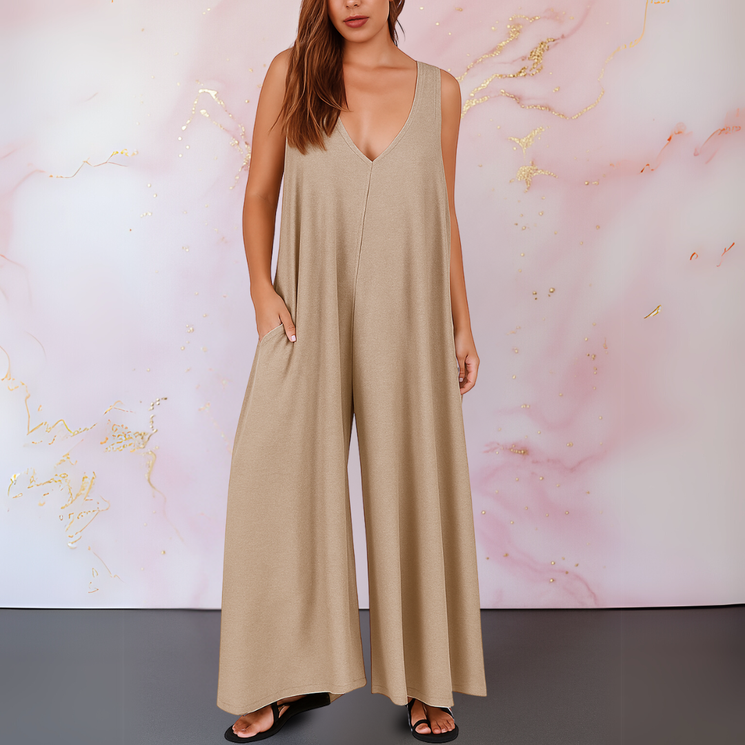 Fashionmoment™: Trendiger  Jumpsuit mit weitem Bein