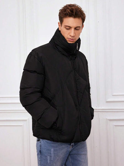 Steppjacke mit hohem Kragen | Reißverschluss | Warm und Modern