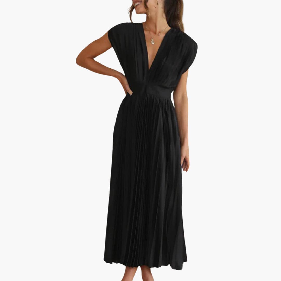 Elegantes Midikleid mit V-Ausschnitt - Damen Abendmode Farfetch