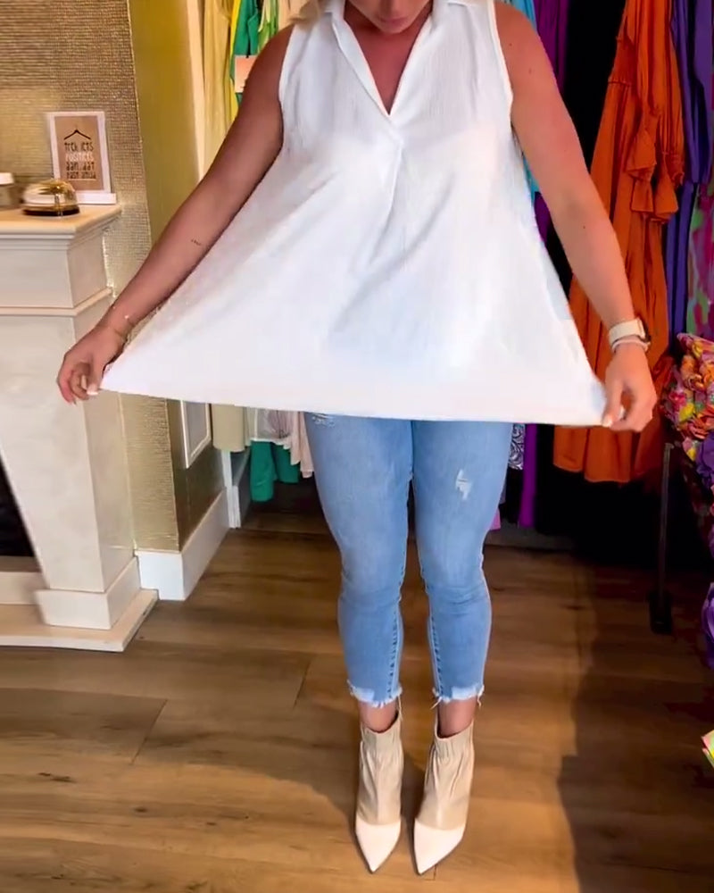 Fashionmoment® Rüschen-Top mit Revers – Trendiger Style für jeden Anlass