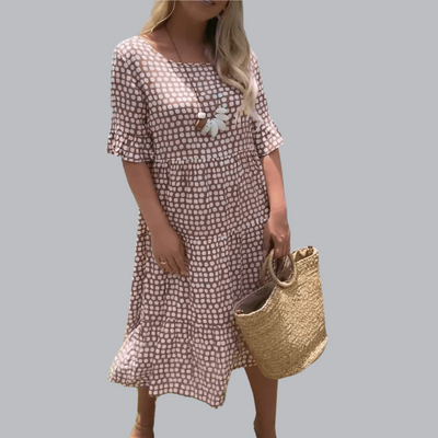 Anneliese™ | Midi-Kleid mit kurzen Ärmeln