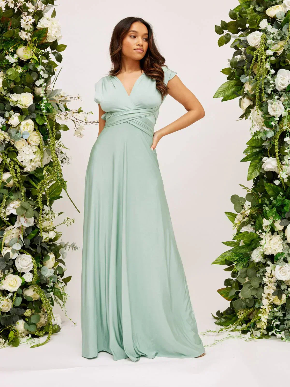 Angela - Elegantes, ärmelloses, langes Maxikleid