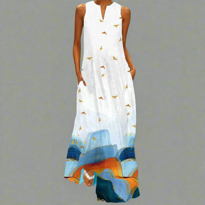 Briselotte | Elegantes Vintage Maxi-Kleid für den Sommer