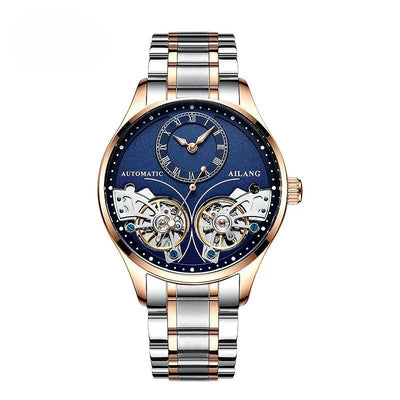 Doppeltourbillon Leuchtende Mechanische Herrenuhr