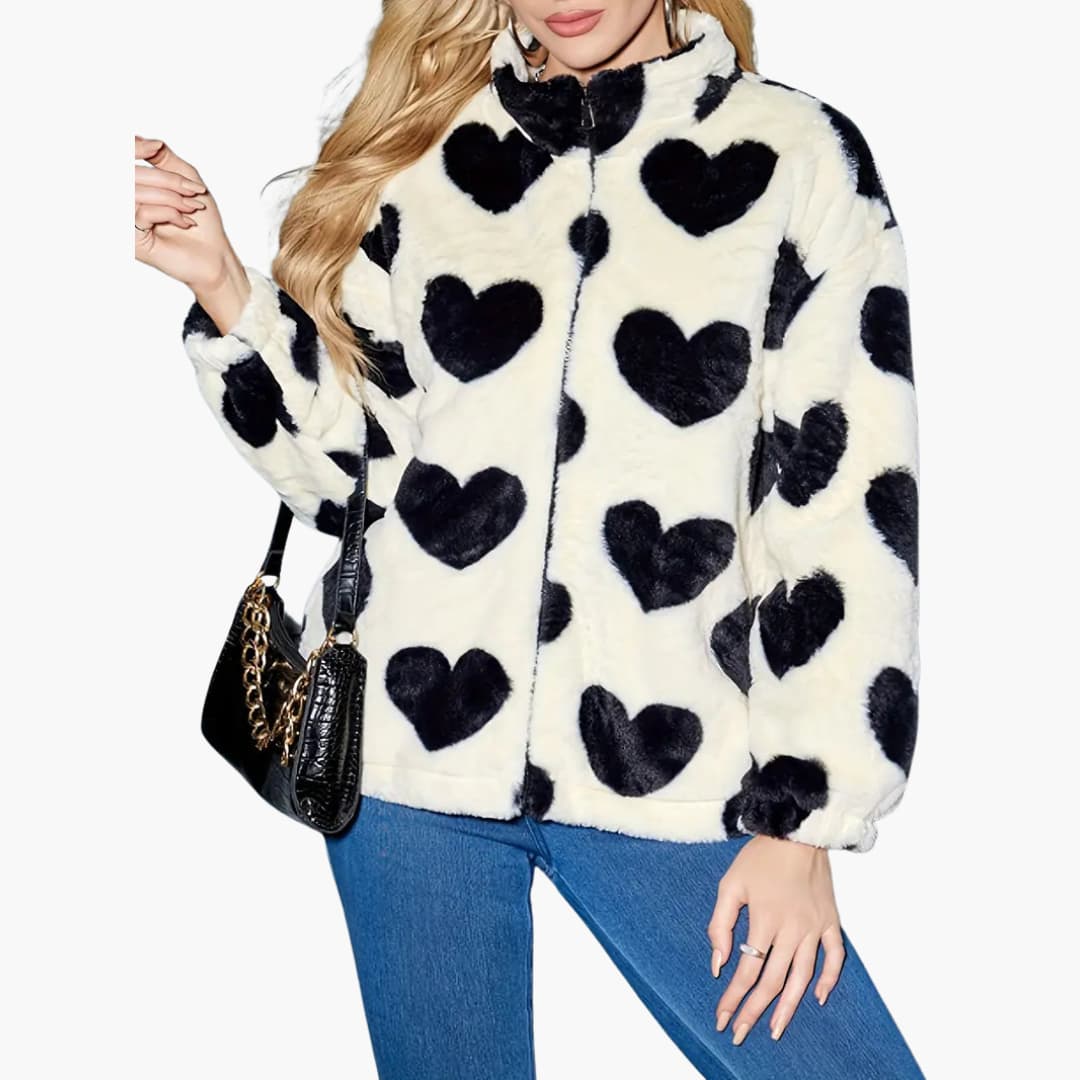 Ida | Lässige Jacke mit Herzmuster