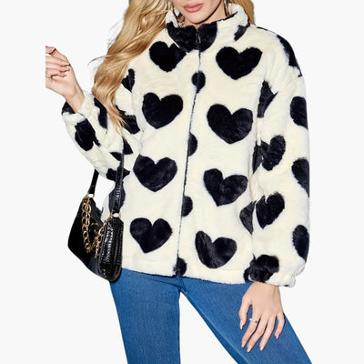 Ida | Lässige Jacke mit Herzmuster
