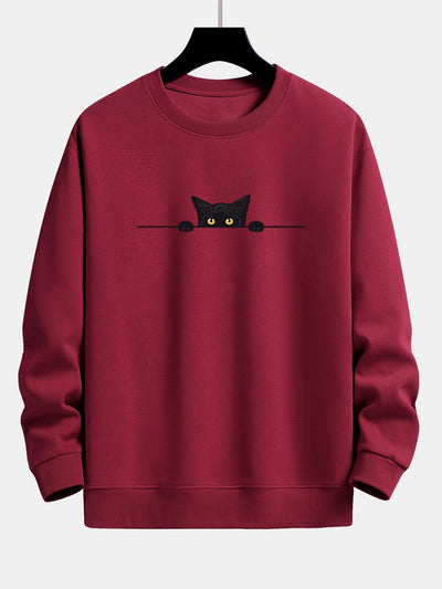 Friso™ Kuscheliger Sweatshirt mit niedlichem Katzenmotiv