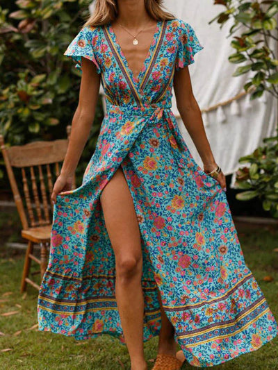 Dante - langes maxi kleid im vintage look für den sommer/frühling