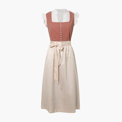 Midi Dirndl kleid mit Schürze für Damen - Oktoberfest 2025