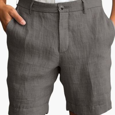 Herren Sommer Shorts mit geradem Bein und Umschlagsaum