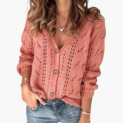 Astrid | Strickjacke mit Knöpfen