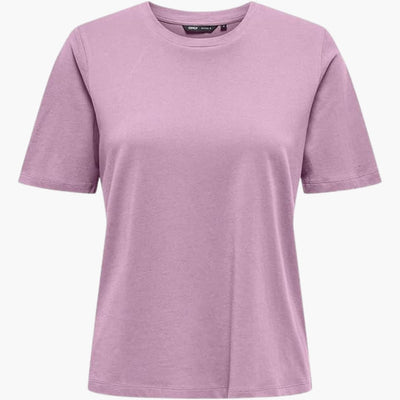 Damen T-Shirt mit Rundhalsausschnitt und kurzen Ärmeln