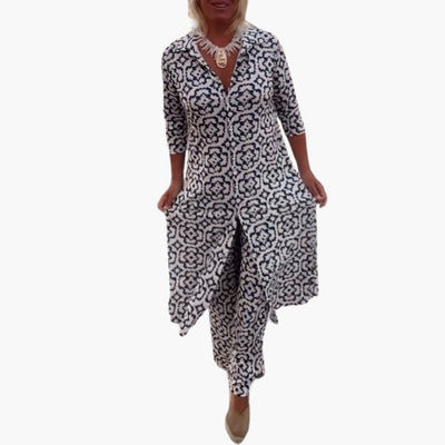 Geometrisches Zweiteiler-Set - Für Damen mit Stil & Komfort