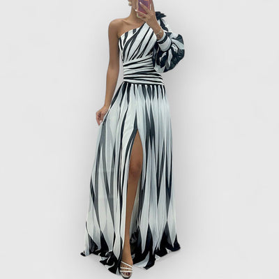 Chloe | Gestreiftes Maxikleid