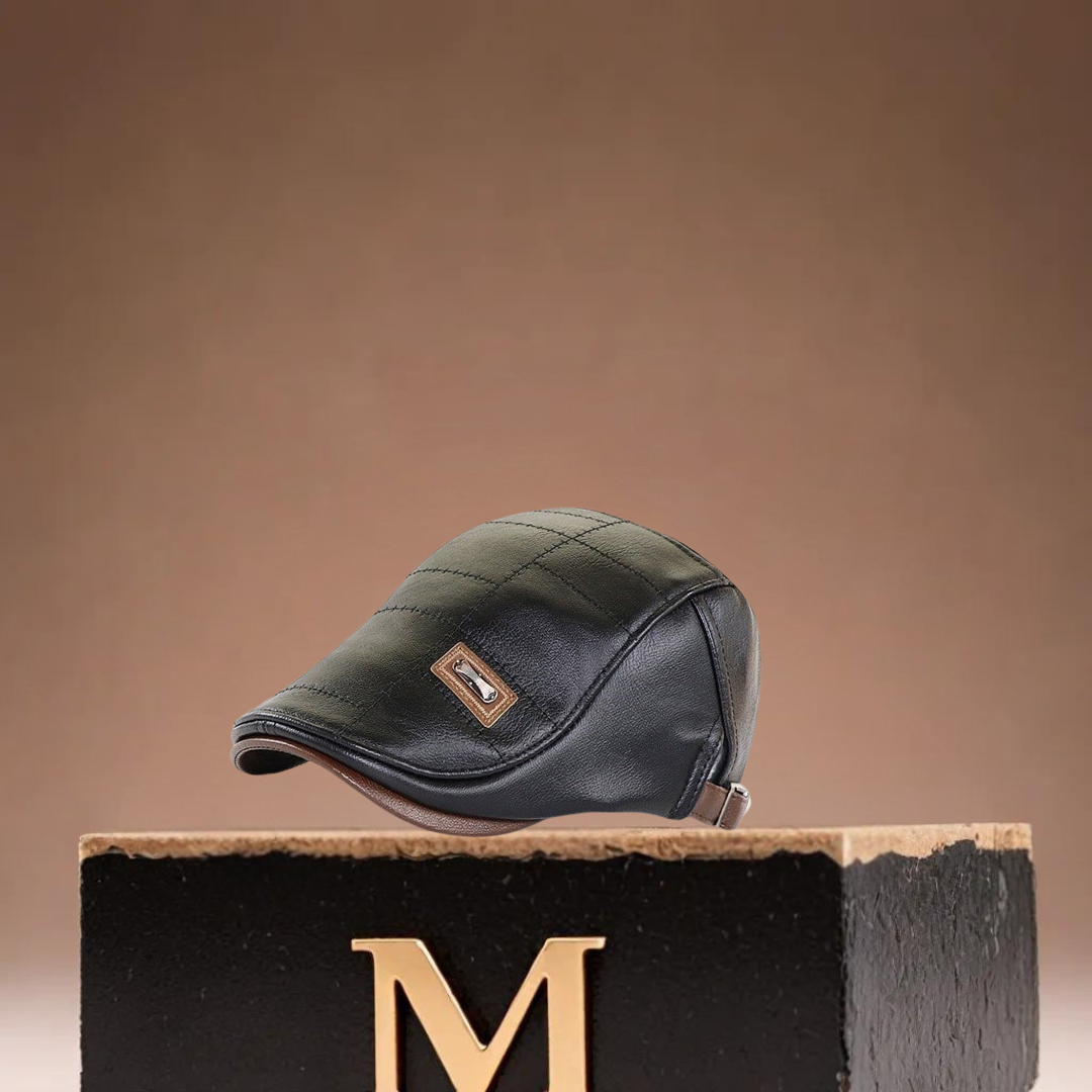 Klassische Leder-Béret