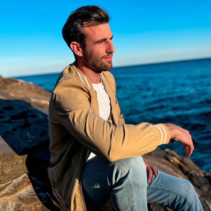 Crispino | Leichte Herrenjacke im zweifarbigen Design